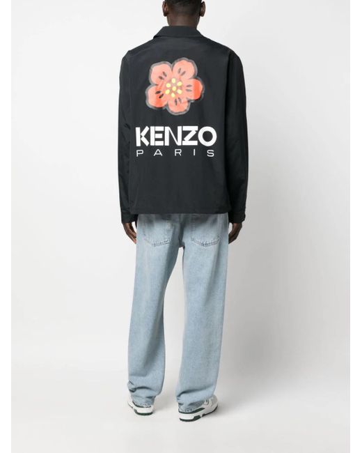 KENZO Black Boke Flower Nylon Jacket for men