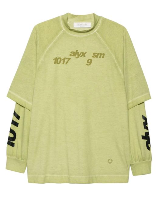 1017 ALYX 9SM Green Layered Effect T-Shirt for men