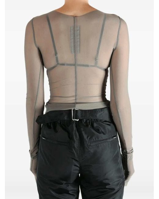 Rick Owens Green Semi-Sheer Top