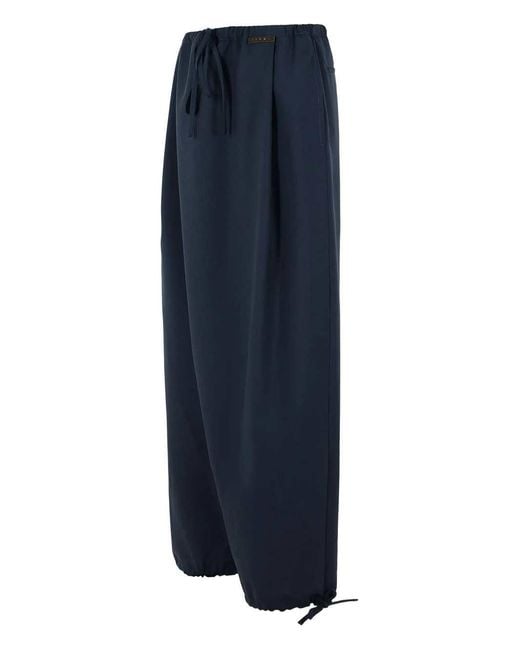 Marni Blue Drawstring Trousers