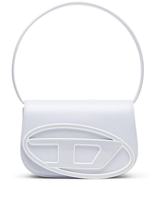 DIESEL White 1Dr Leather Shoulder Bag