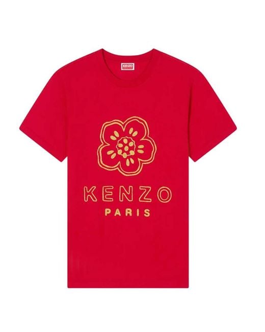 KENZO Slim-Fit Cotton T-Shirt With Embroidered "Boke Flower" for men