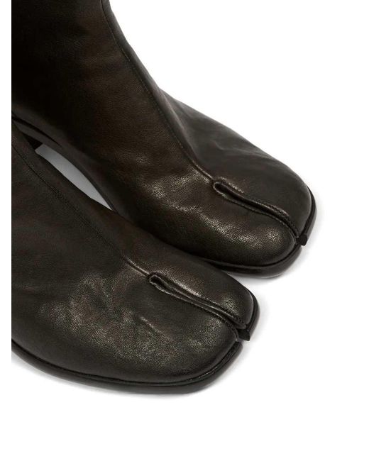 Maison Margiela Black Tabi Leather Ankle Boots for men
