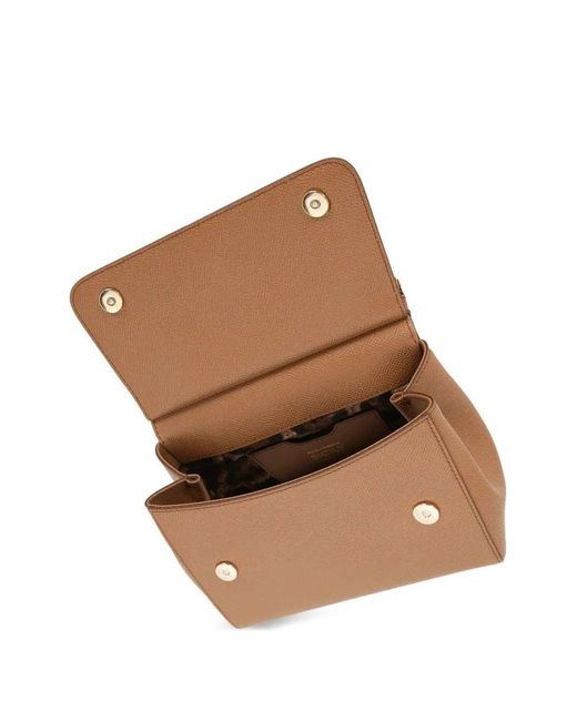 Dolce & Gabbana Brown Sicily Shoulder Bag With Handle