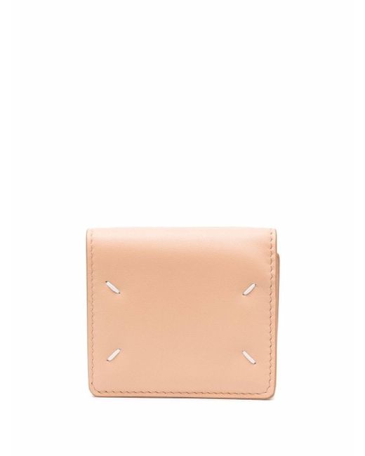 Maison Margiela Natural Wallet With Stitching Details