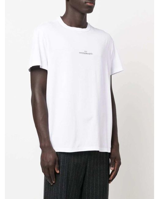 Maison Margiela White T-Shirt With Print for men