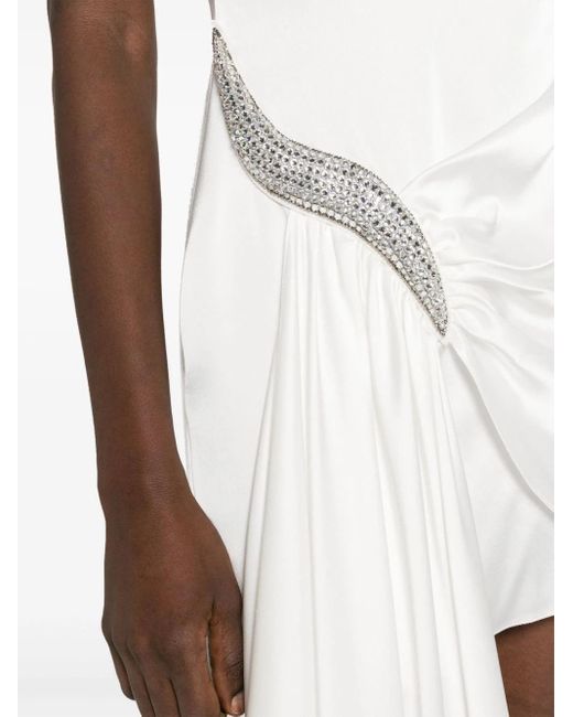 David Koma White One-Shoulder Dress With Decoration