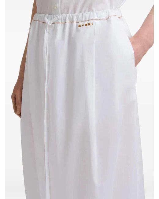 Marni White Wide-Leg Trousers