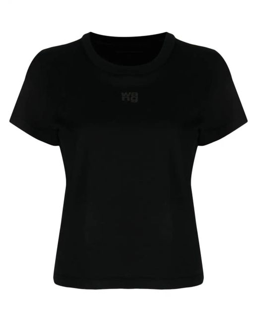 Alexander Wang Black T-Shirt With Embossed Logo
