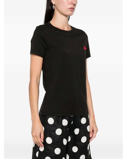 KENZO Black Boke Flower T-Shirt With Embroidery