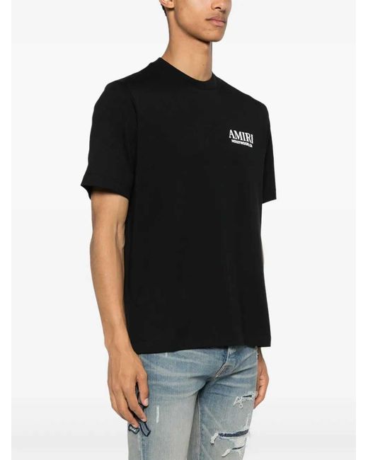 Amiri Black Stacked Bones T-Shirt for men