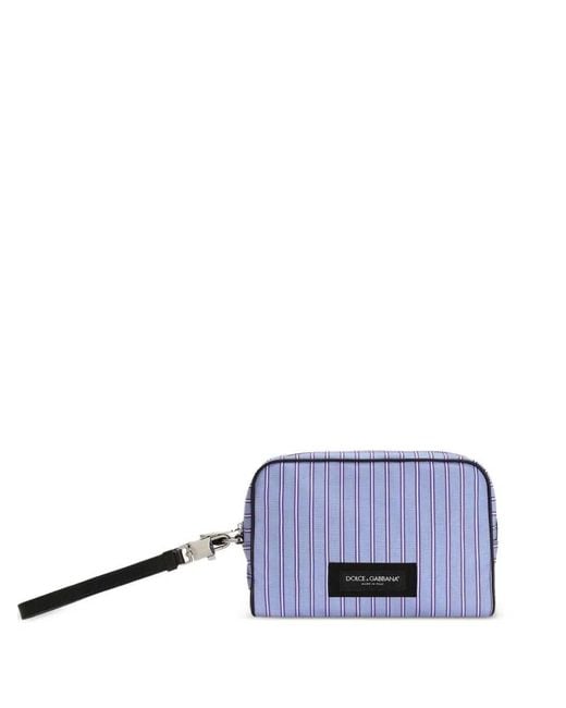 Dolce & Gabbana Blue Dolce & Gabbana Striped Tote Bag for men