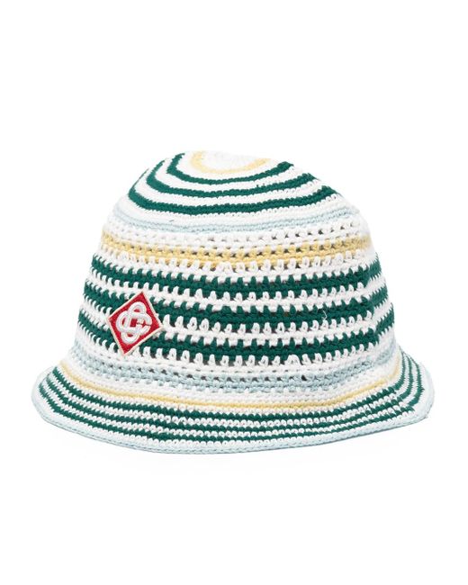Casablancabrand Green Hat With Monogram