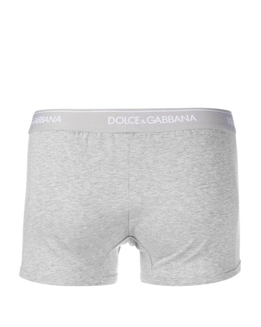 Set di 2 boxer con banda logo di Dolce & Gabbana in White da Uomo