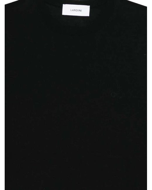Lardini Black Wool Turtleneck Sweater for men