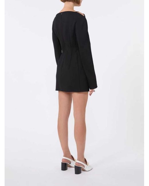 Sportmax Black Short, Fitted Cady Dress