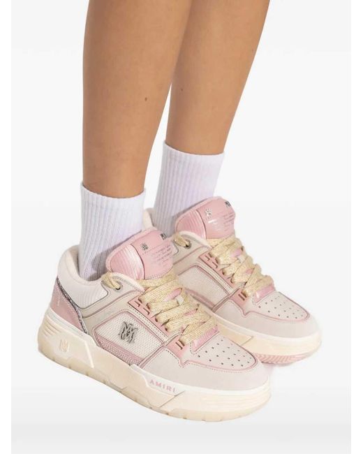 Amiri White Glitter Sneakers