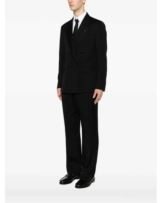 Lardini Blue Double-Breasted Blazer for men