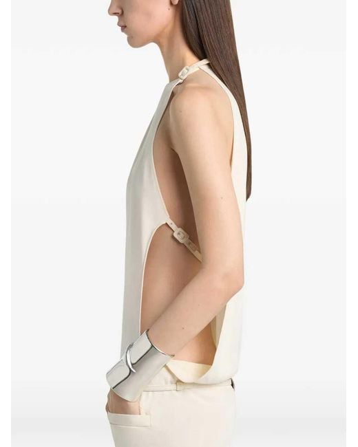 Courreges White Short Dress With Belt