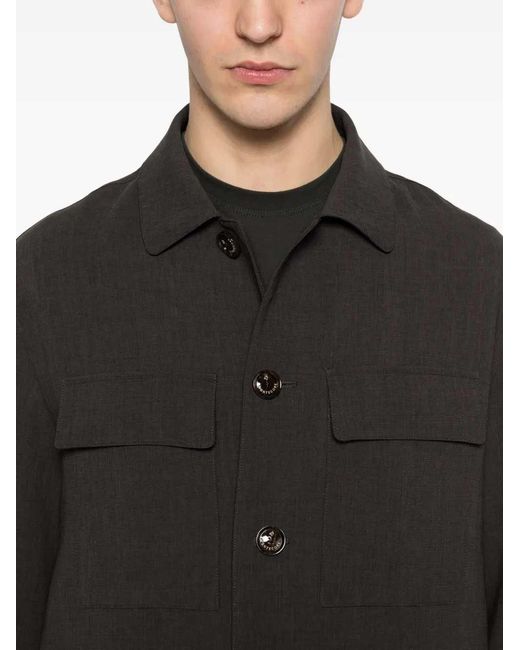Montecore Black Button-Up Jacket for men