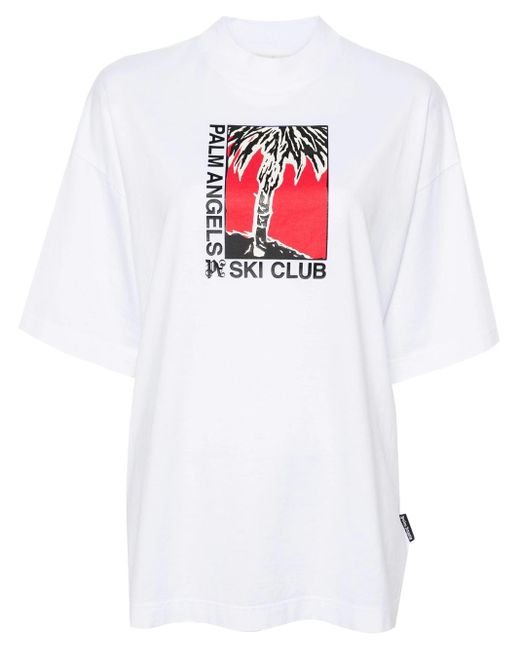 Palm Angels White Palm Ski Club T-Shirt