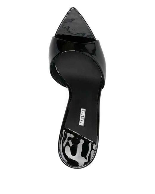 Le Silla Black Stiletto-Heeled Sandals