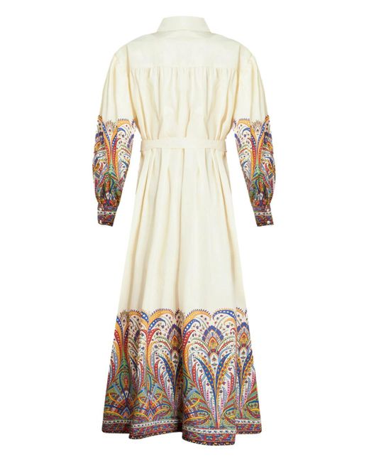 Etro Natural Paisley Belted Maxi