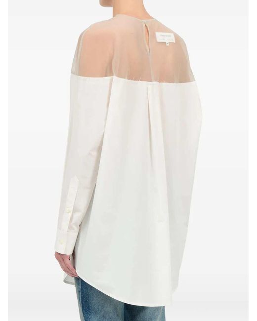 MM6 by Maison Margiela White Cotton Shirt With Cuffs