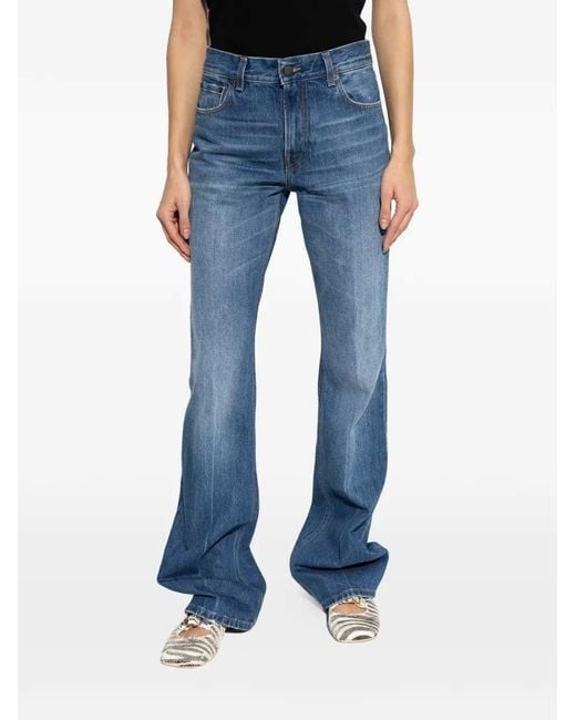 Haikure Blue Flora Flared Jeans