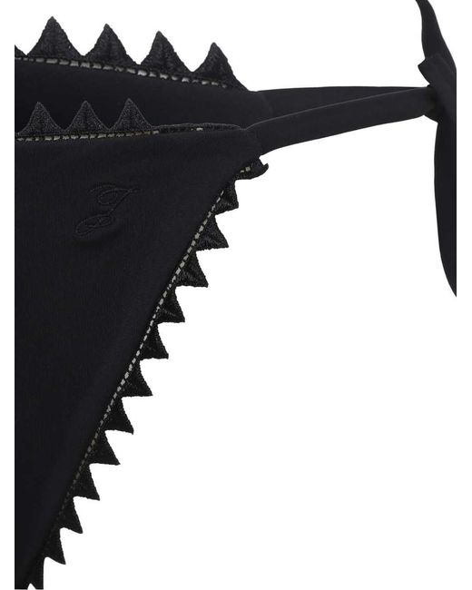 Jacquemus Black Le Bas De Maillot Picot Bikini Bottoms