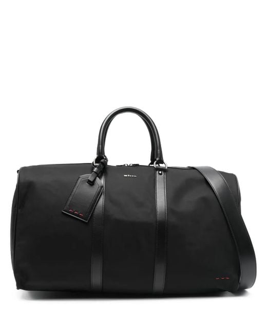 Kiton Black Duffel Bag for men