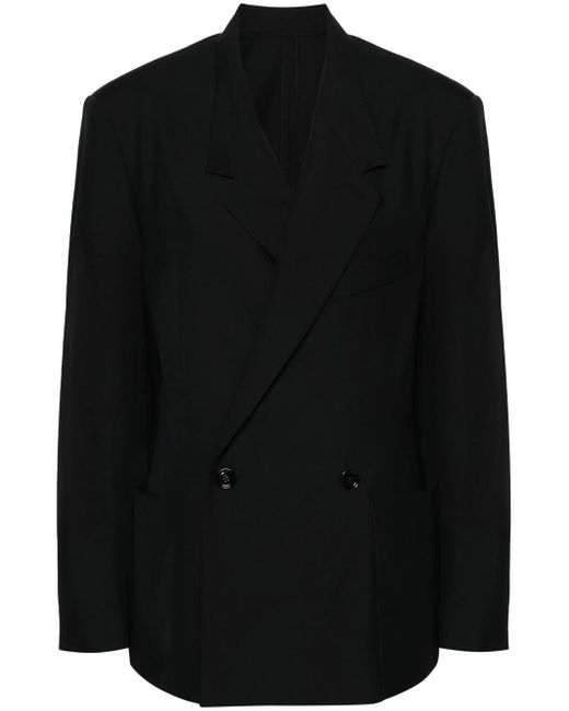 Lemaire Black Double-Breasted Jacket