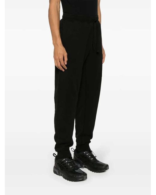 Stone Island Black Compass Badge Joggers for men
