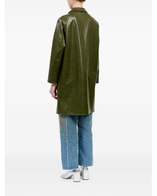 MM6 by Maison Margiela Green Single-Breasted Coat
