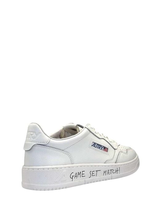 Autry White Medalist Low Ml08 Match/Leather Total for men