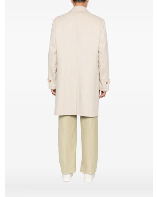 Lardini Natural Loose-Fitting Virgin Wool Coat for men