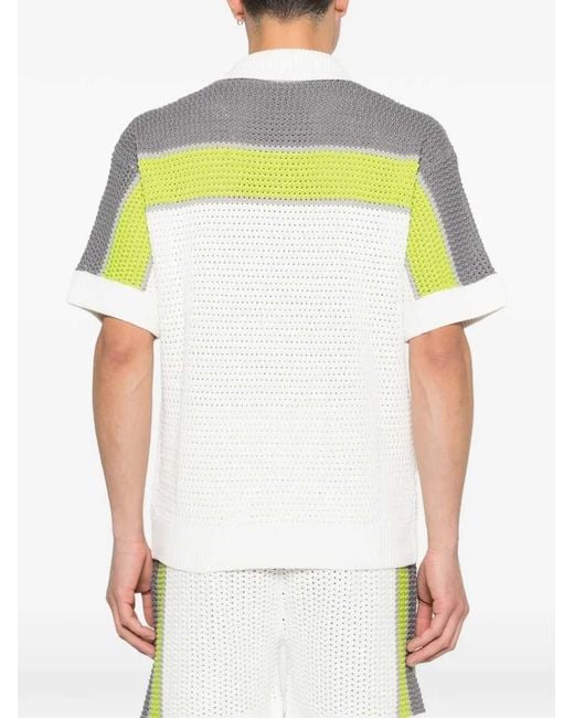 Casablanca White Short Sleeve Shirts for men