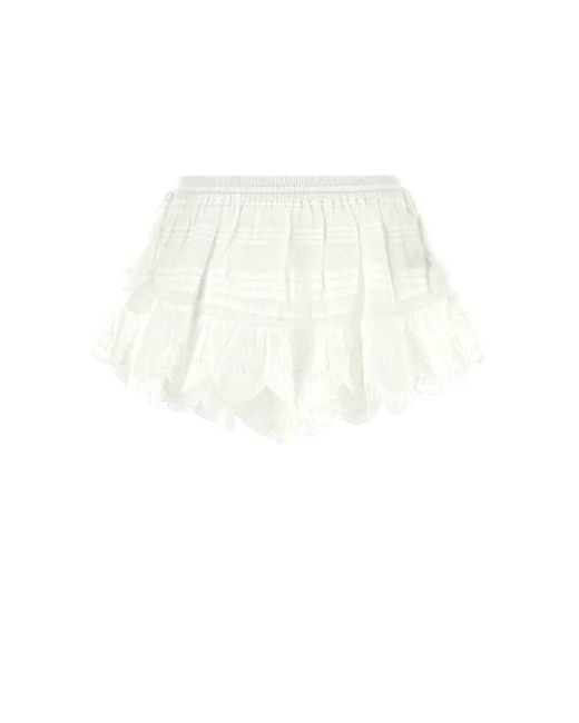 Isabel Marant White Puria Shorts