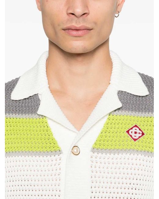 Casablanca White Short Sleeve Shirts for men