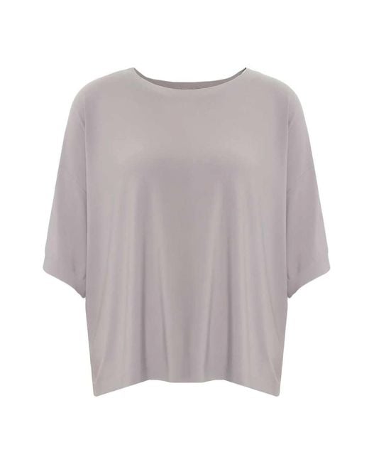 Norma Kamali Gray Boxy T Shirt
