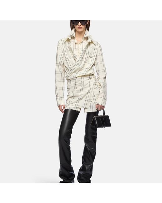 The Attico Natural And Mini Dress
