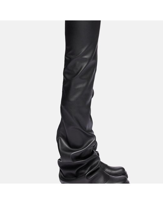 The Attico Black Robin Otk' Thigh High Boot Flat