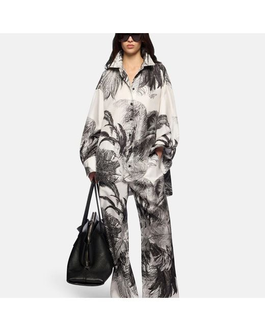 The Attico Gray And Long Pant