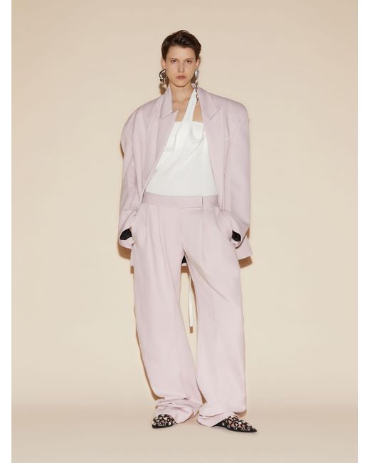 The Attico Pale Pink Blazer in Natural | Lyst