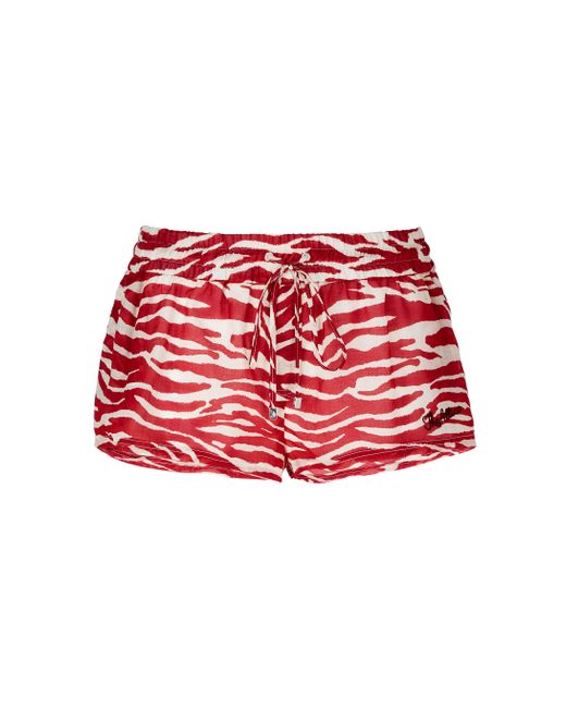 The Attico Red And Milk Short Pants