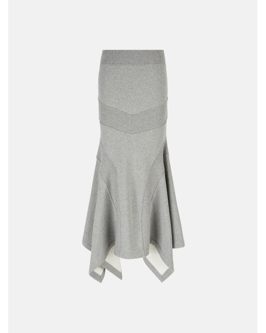 The Attico Gray Melange Grey Midi Skirt