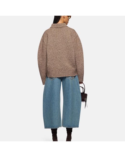 The Attico Brown Dark And Cardigan