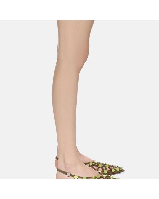 The Attico Green Grid' Ballerina