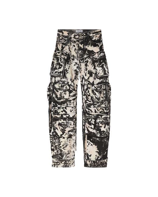 The Attico ''fern'' Black, White And Soft Pink Long Pants