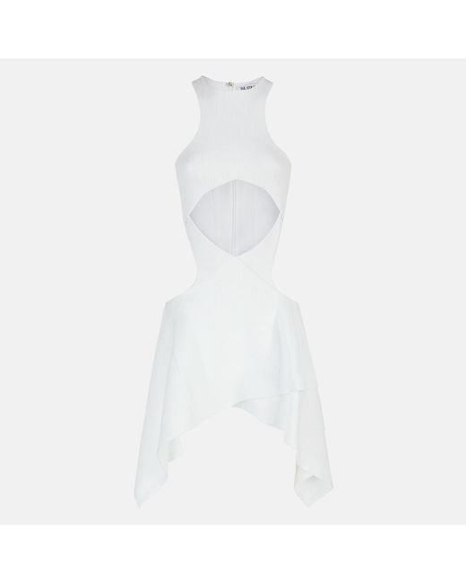 The Attico White Magnolia' Mini Dress